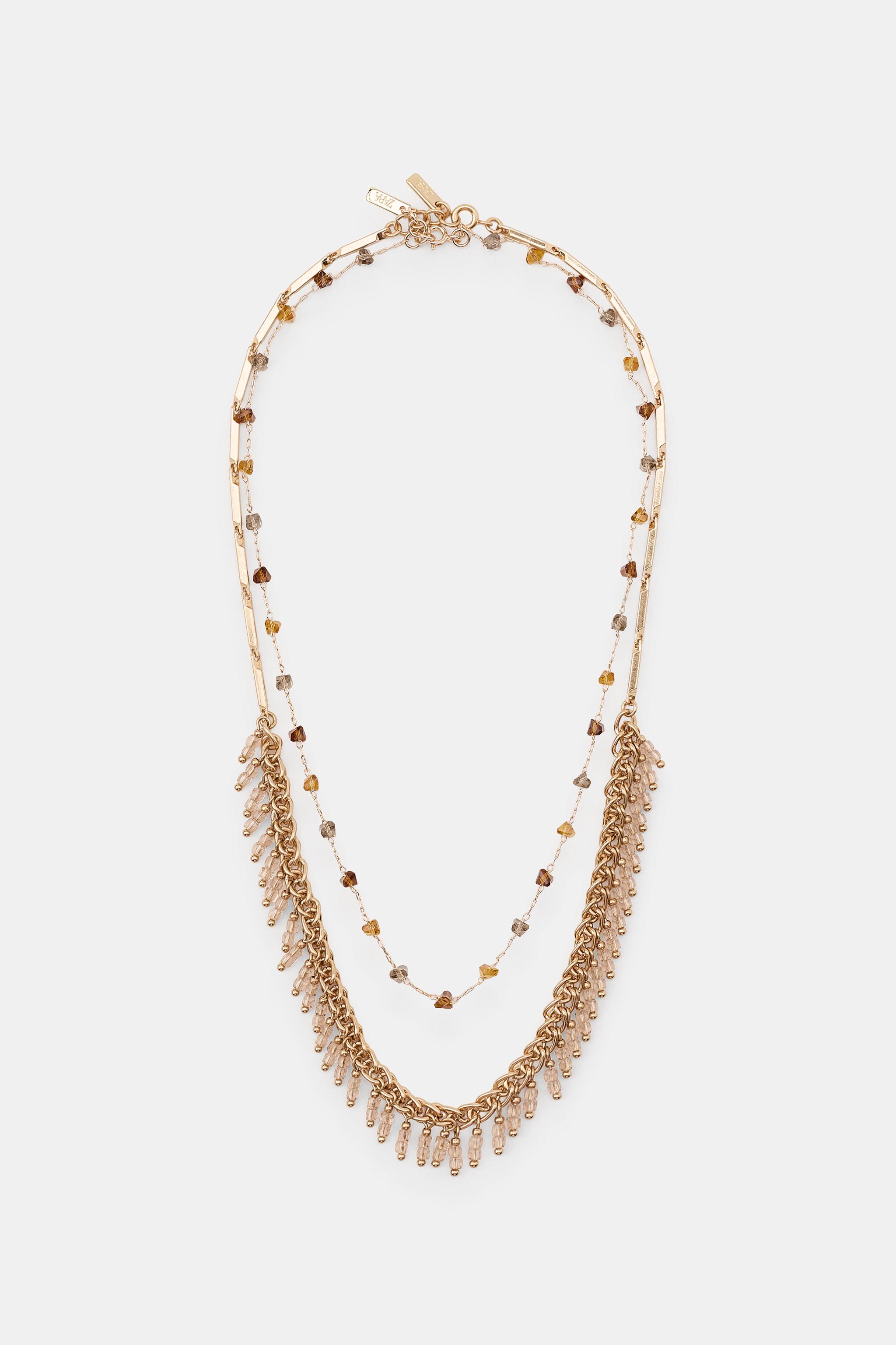 PACK OF 2 BEADED CHAIN NECKLACES